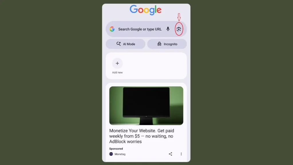 Open Google Lens in Chrome